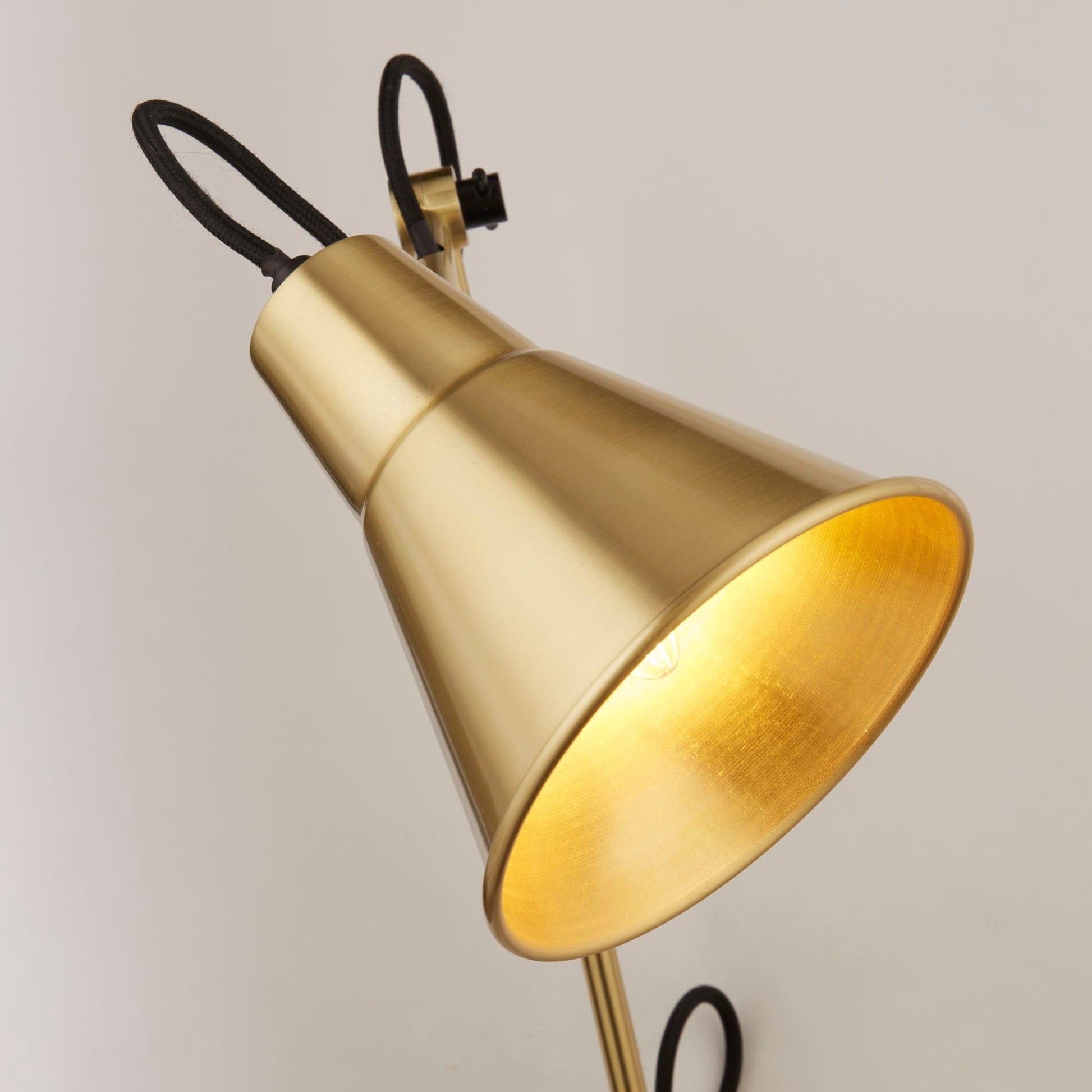 Searchlight Swing Arm Wall Light - Brass Metal 7403PB