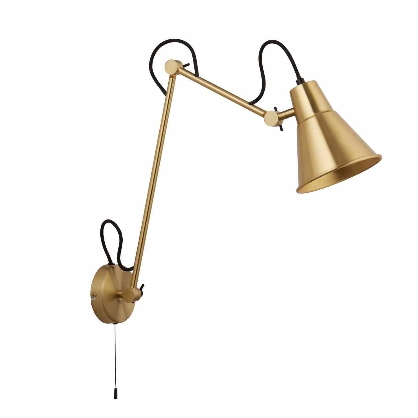 Searchlight Swing Arm Wall Light - Brass Metal 7403PB