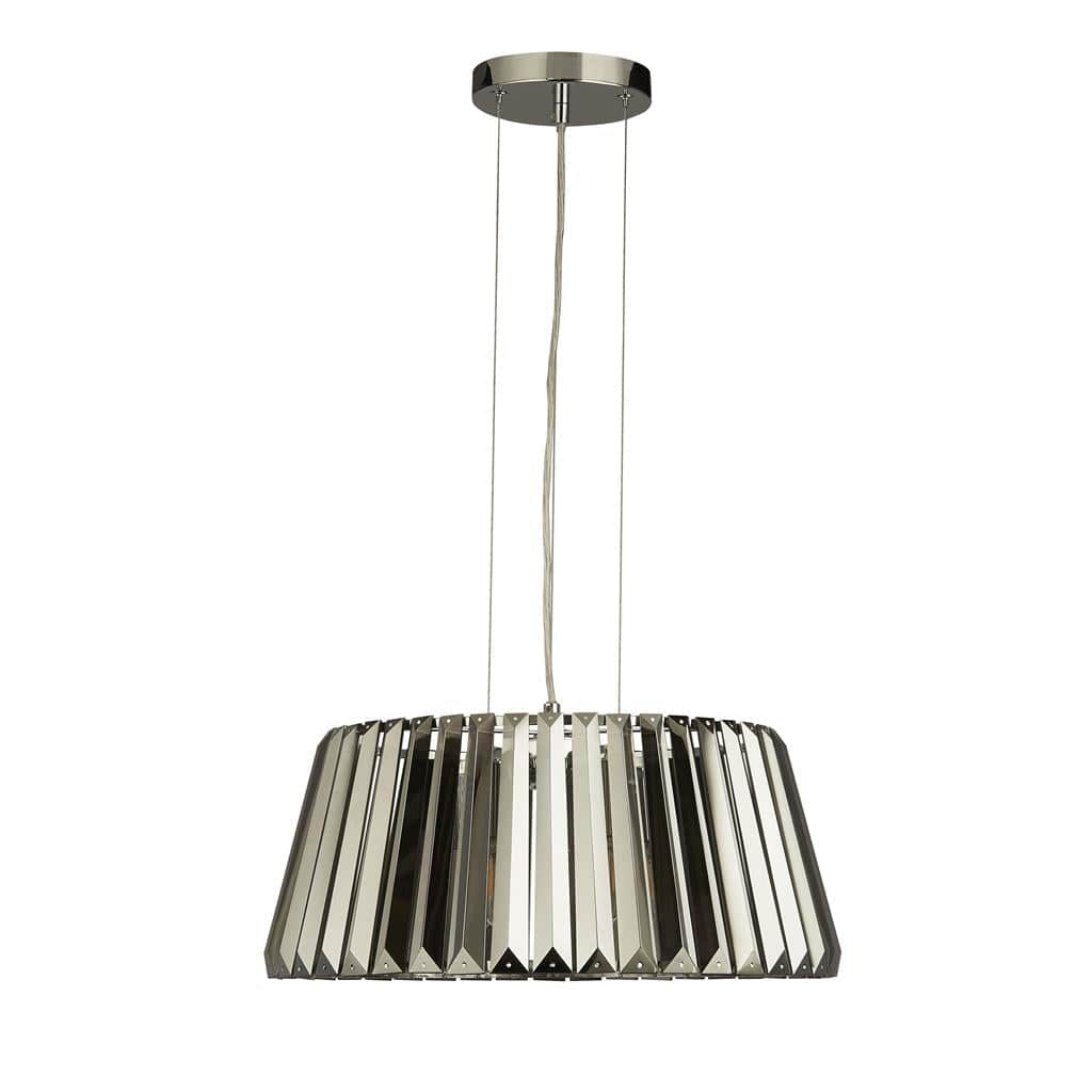 Searchlight Tiara 5Lt Pendant to Semi-Flush- Chrome Metal & Smoked Glass 2895-5SM