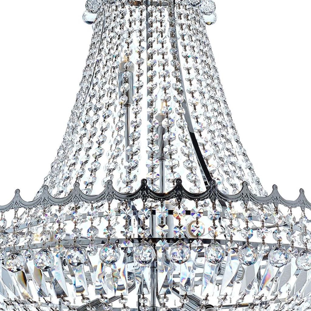 Searchlight Versailles  13Lt Chandelier  - Chrome Metal & Crystal 9112-82CC