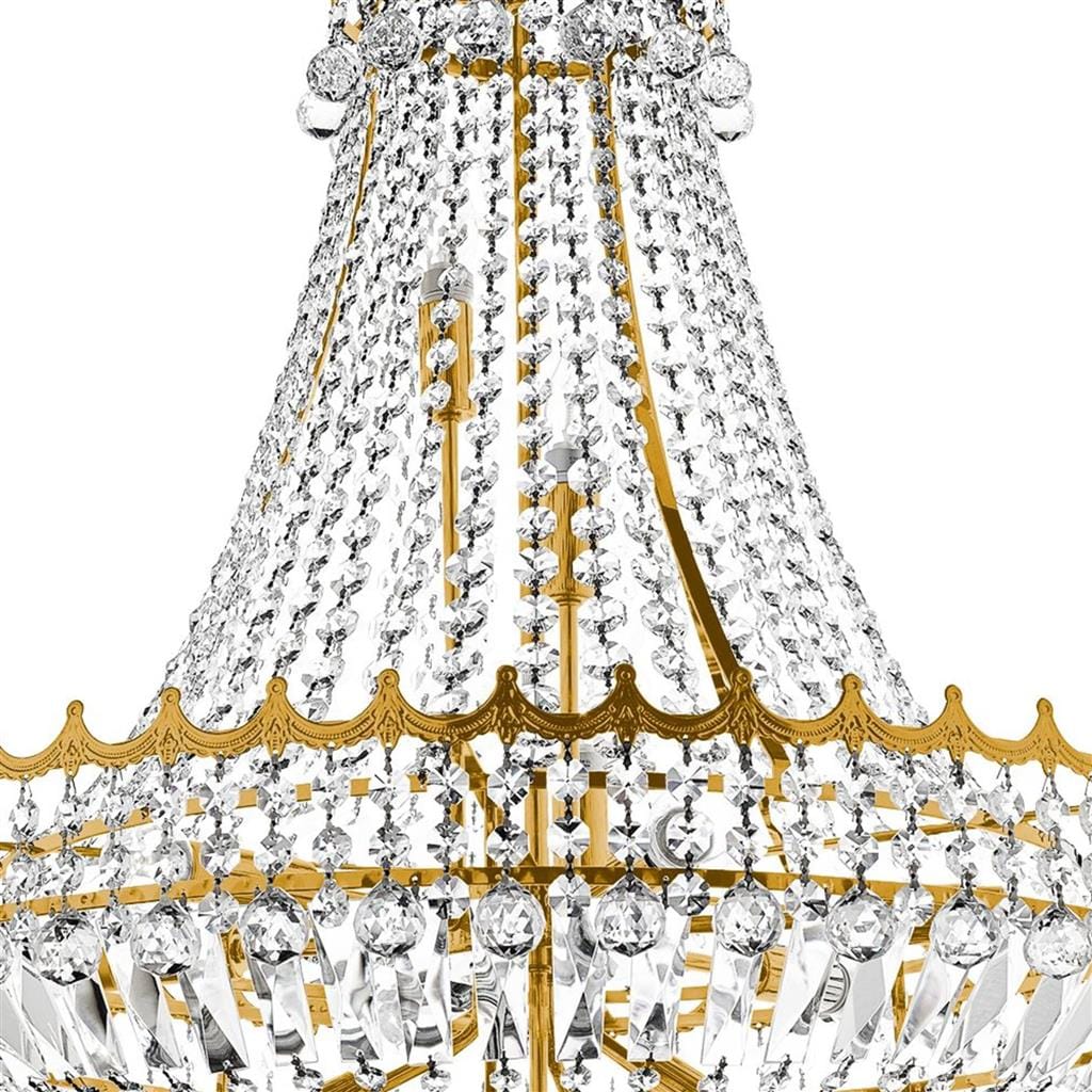 Searchlight Versailles  13Lt Chandelier  - Gold Metal & Crystal 9112-82GO