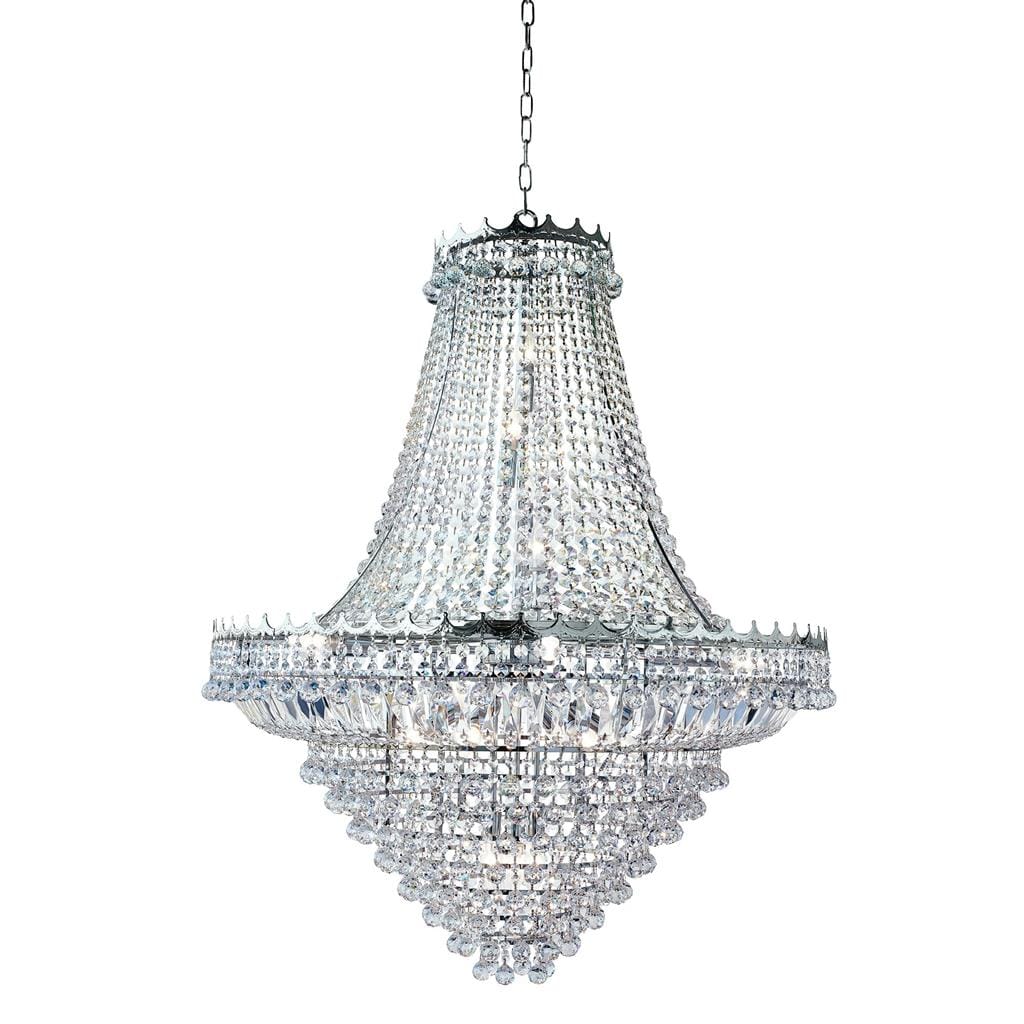 Searchlight Versailles  19Lt Chandelier  - Chrome Metal & Crystal 9112-102CC