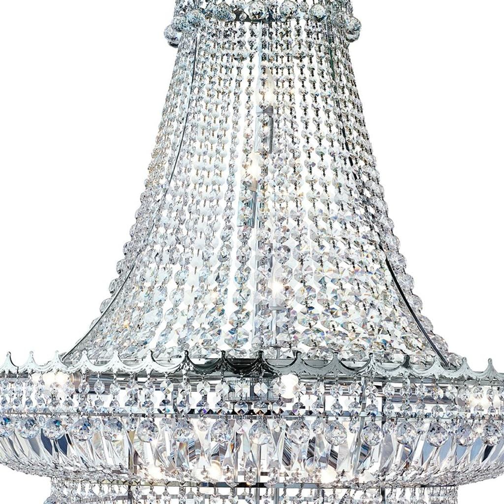 Searchlight Versailles  19Lt Chandelier  - Chrome Metal & Crystal 9112-102CC