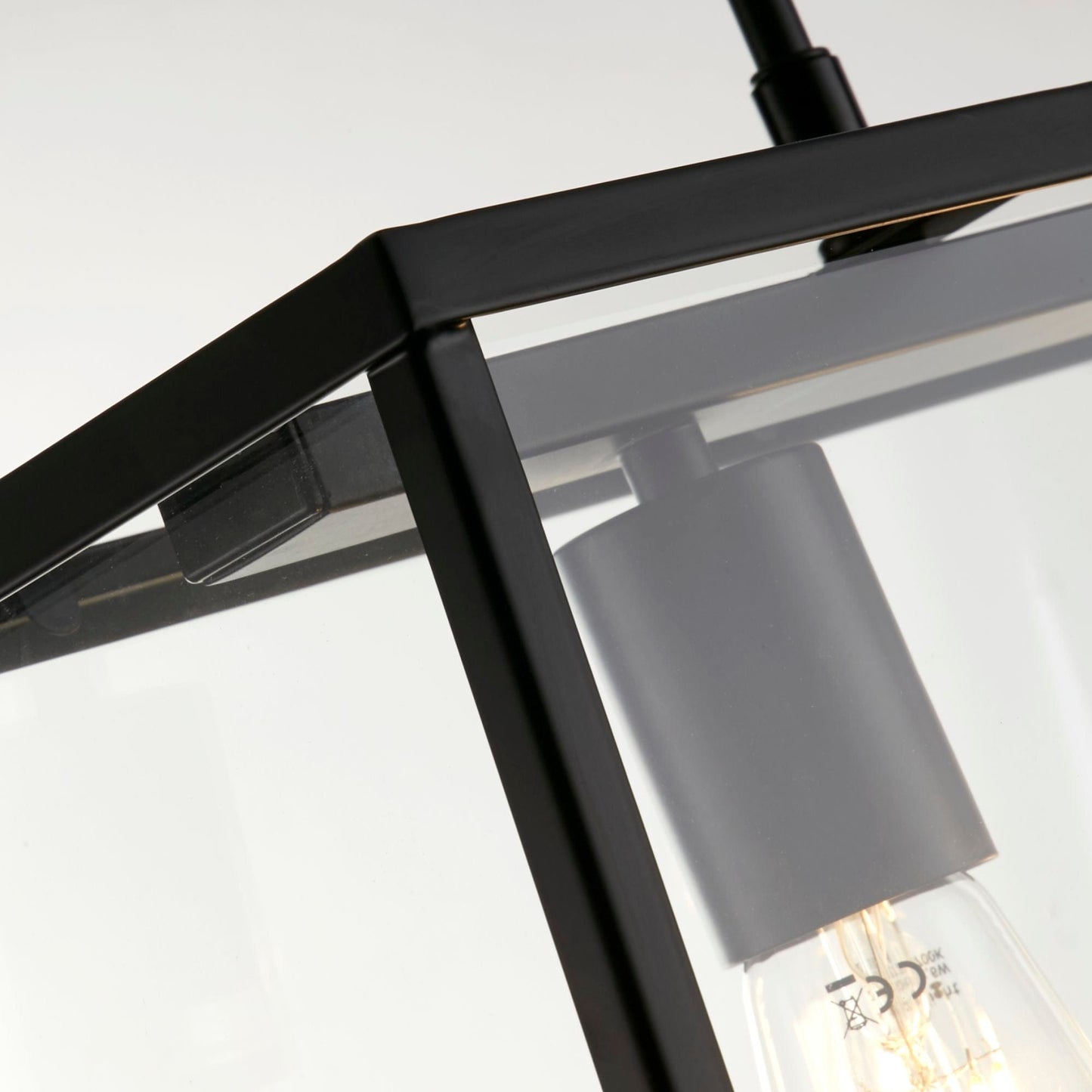 Searchlight Voyager 3Lt Bar Pendant - Black Metal & Glass 4613-3BK