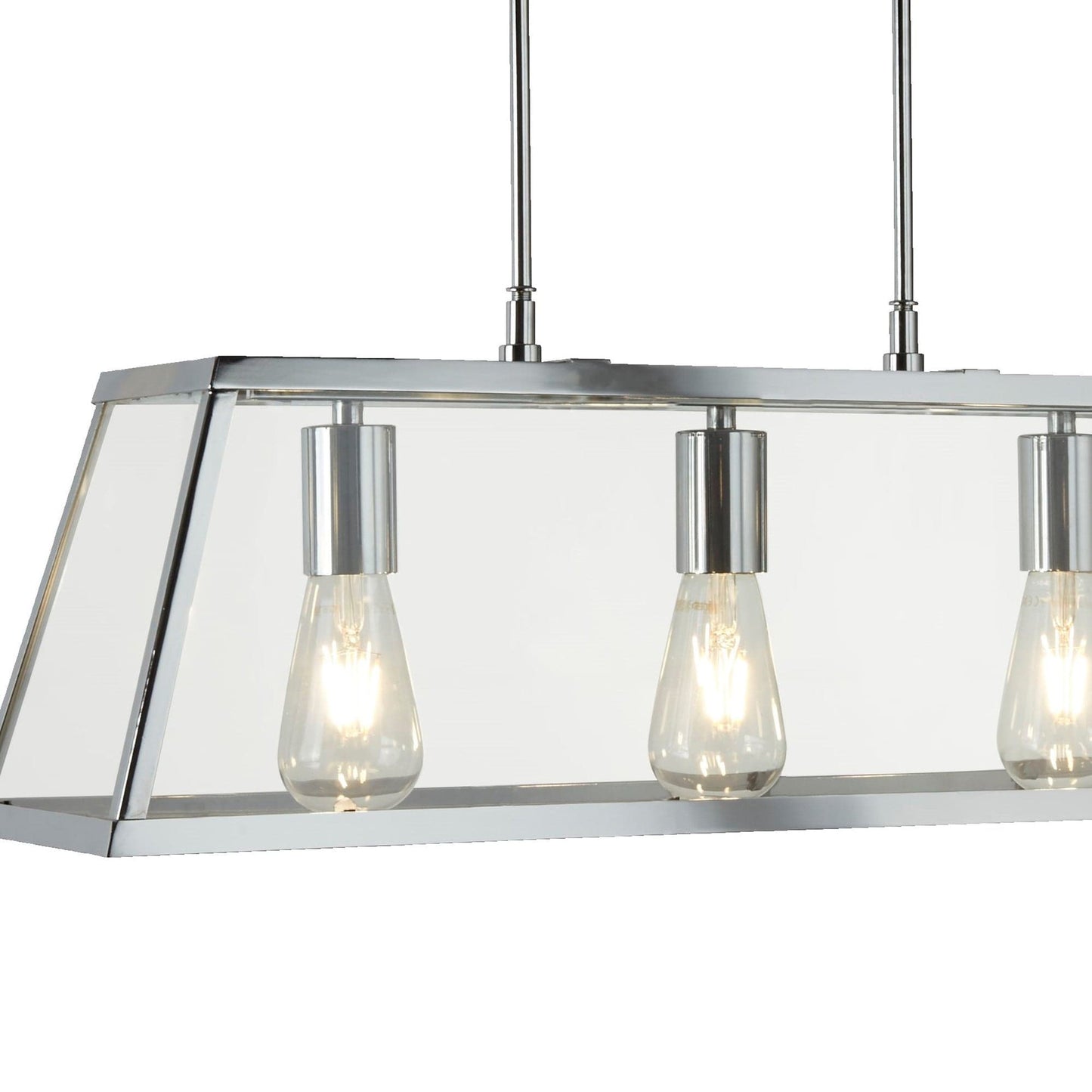 Searchlight Voyager 3Lt Bar Pendant - Chrome Metal & Glass 4613-3CC