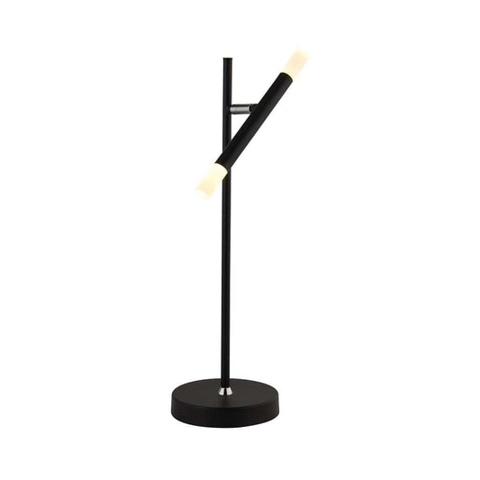 Searchlight Wands LED Table Lamp - Black Metal & Acrylic 4867BK