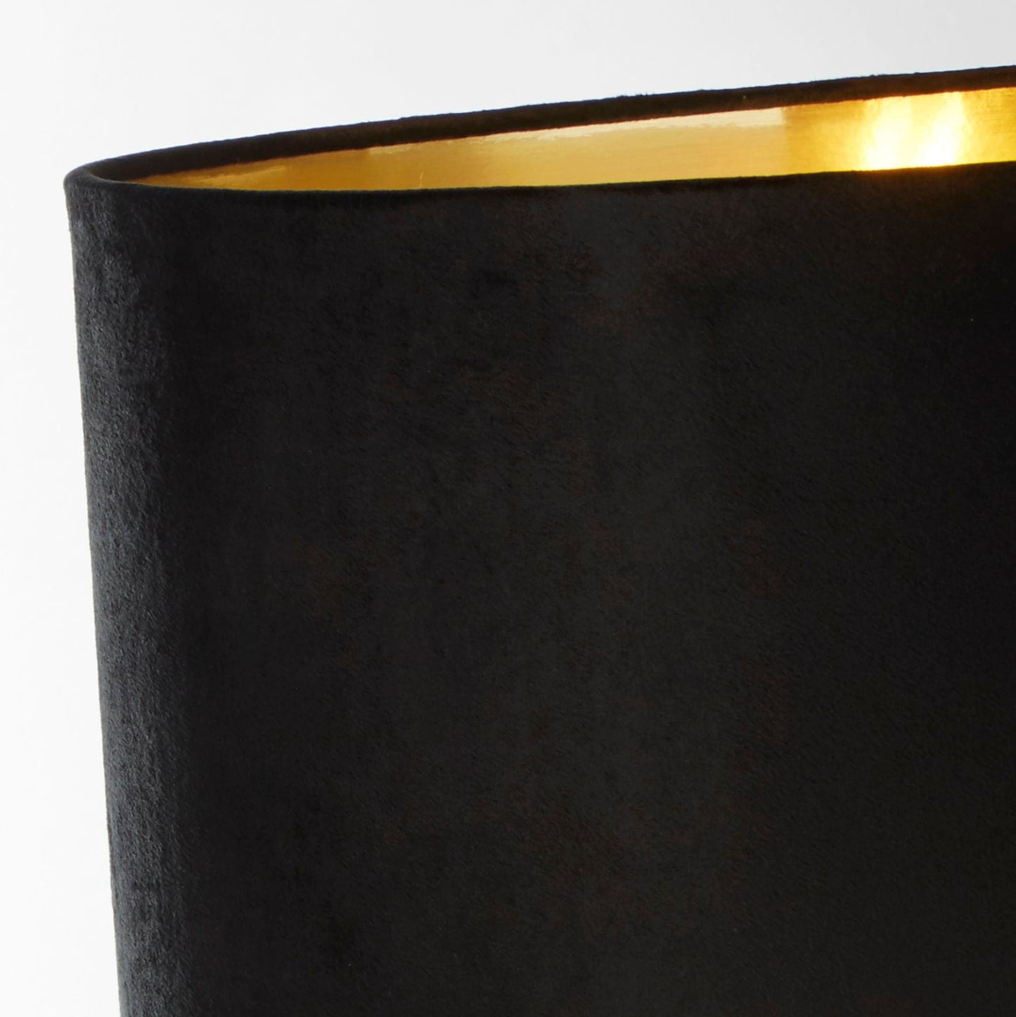 Searchlight Whitby Table Lamp - Antique Brass Metal & Black Velvet Shade 81214BK