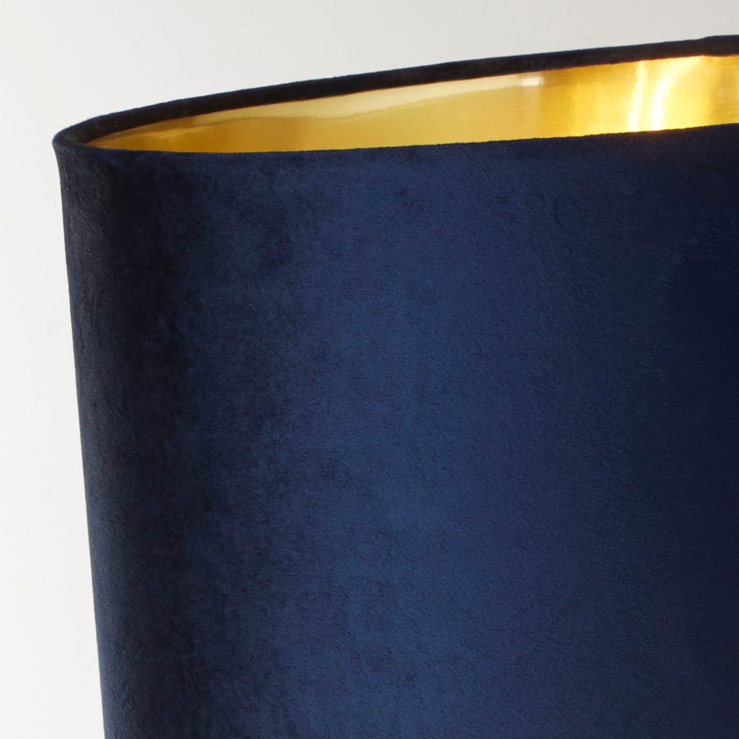 Searchlight Whitby Table Lamp - Antique Brass Metal & Navy Velvet Shade 81214AZ