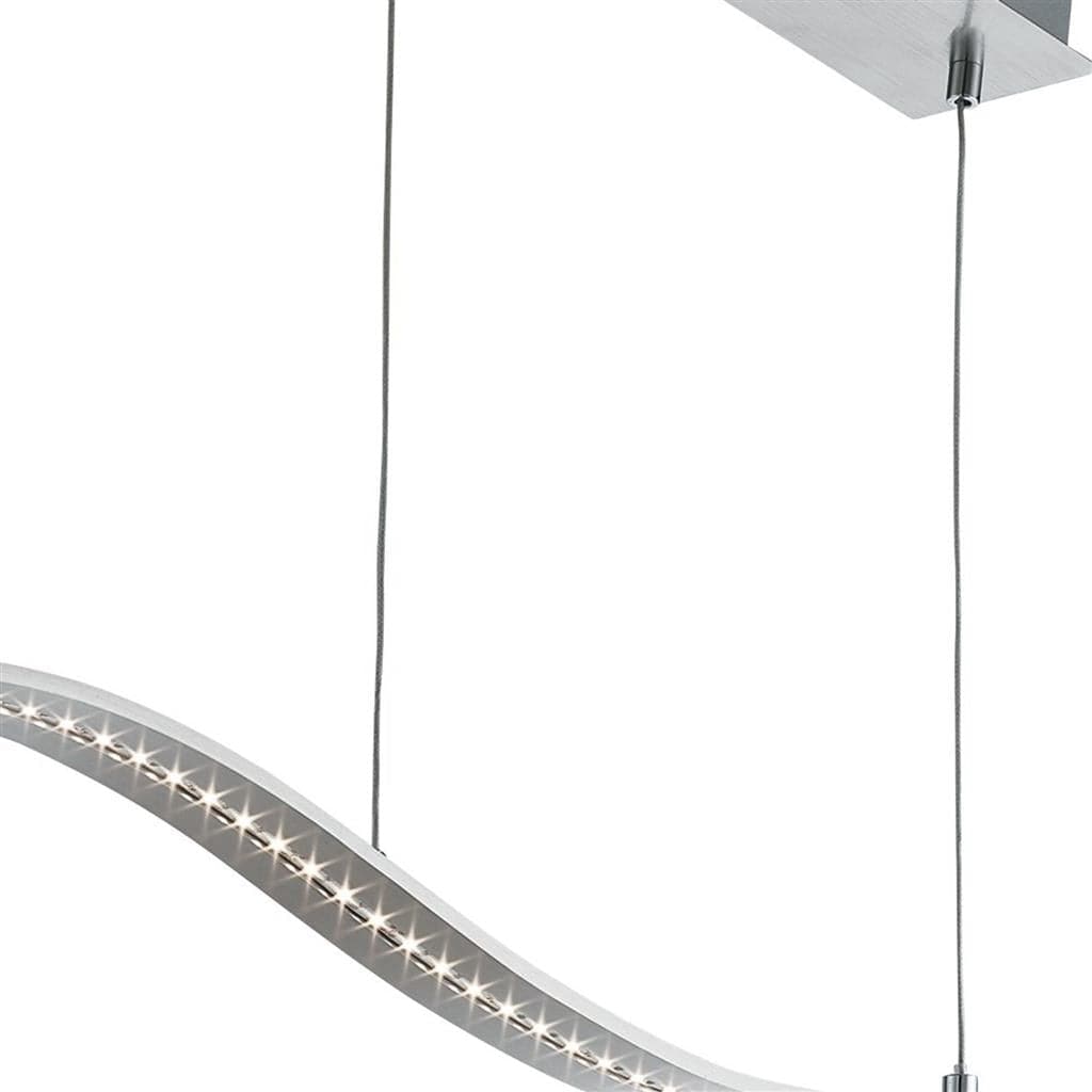 Searchlight Wing Bar Pendant - Satin Silver Metal 2076SS