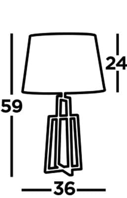 Searchlight York Table Lamp - Chrome Base & Black Tapered Shade 1533CC-1