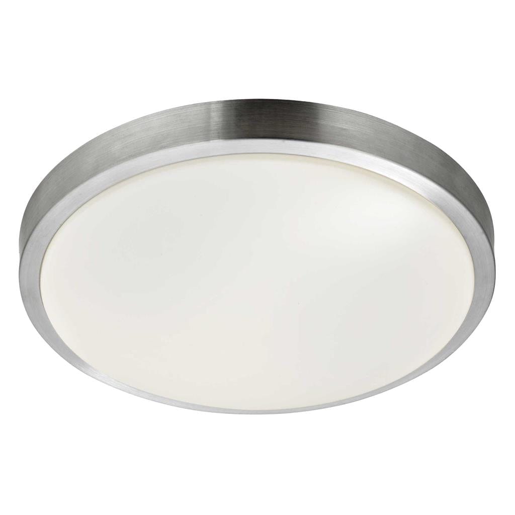 Searchlight Zurich LED Flush  -  Aluminium & Acrylic Shade, IP44 6245-33-LED