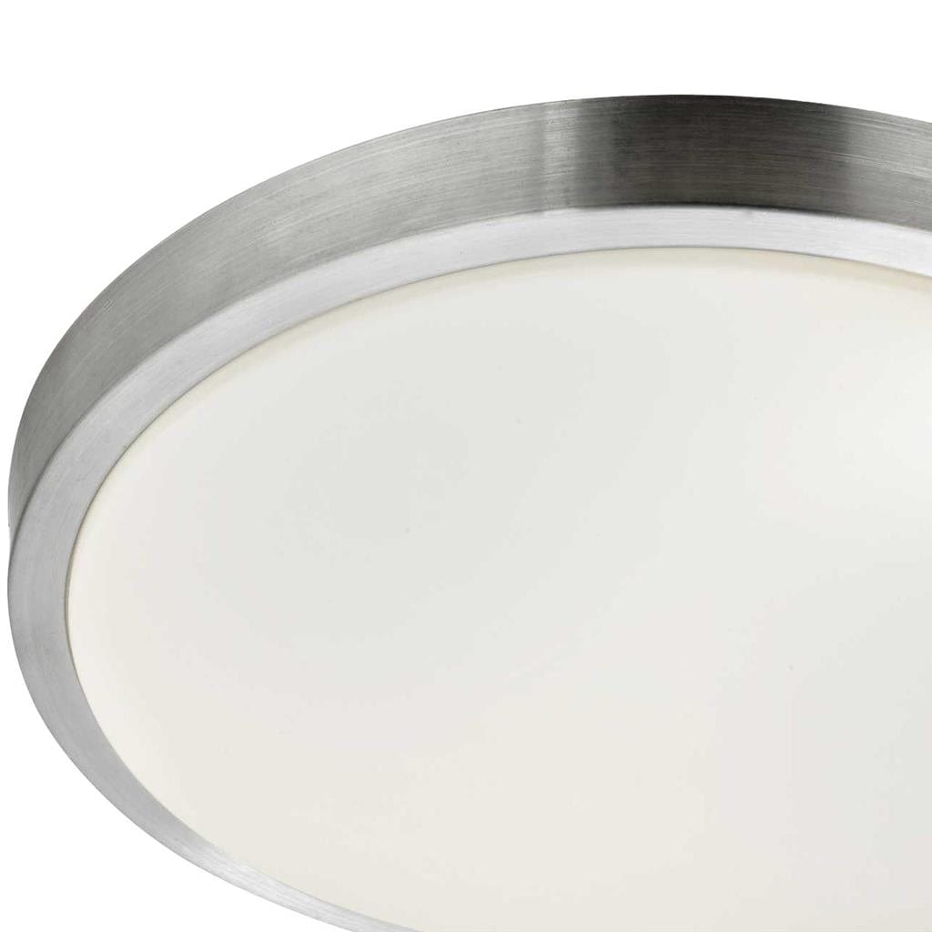 Searchlight Zurich LED Flush  -  Aluminium & Acrylic Shade, IP44 6245-33-LED